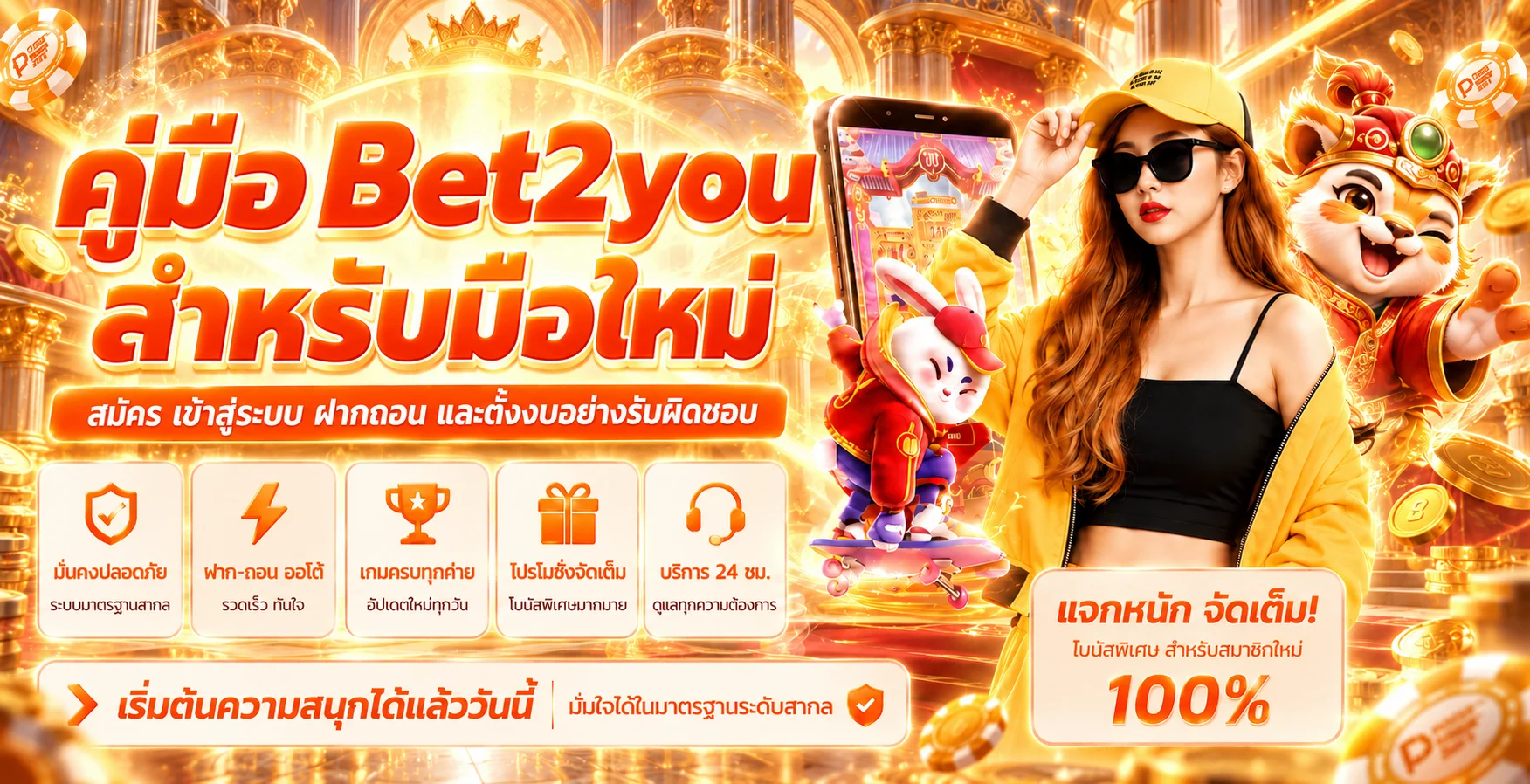 Bet2you คู่มือมือใหม่ สมัคร ฝากถอน และตั้งงบ